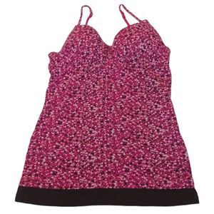 L.e.i Women's Spaghetti Strap Summer Floral Padded Top In A Large